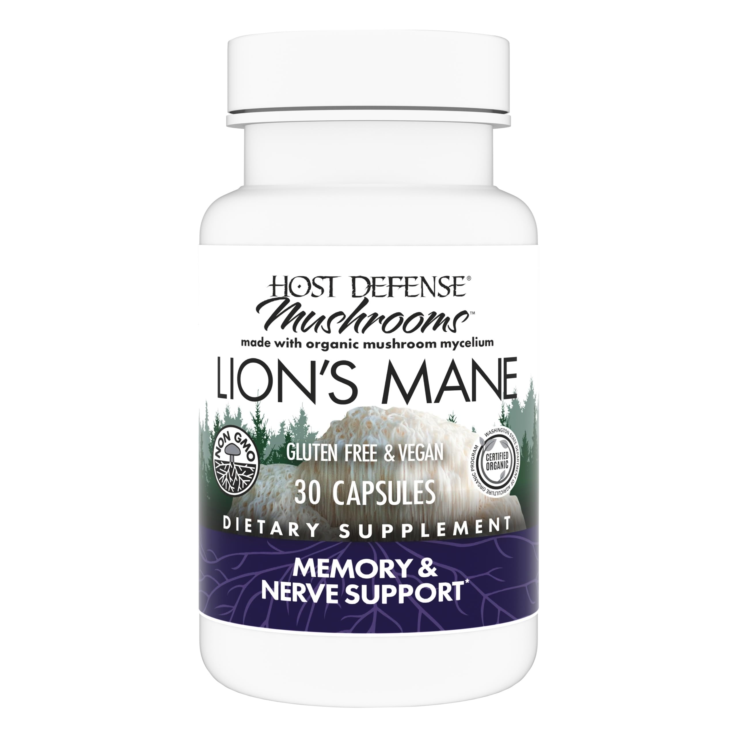 Host Defense Lion's Mane Mushroom Supplement for Brain Health