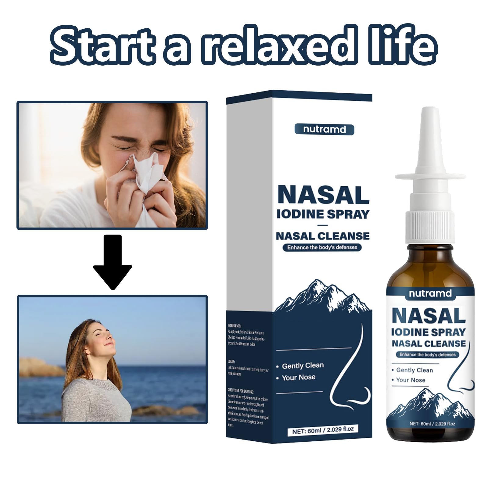 Nutramd Iodine Nasal Spray with Fulvic Acid

