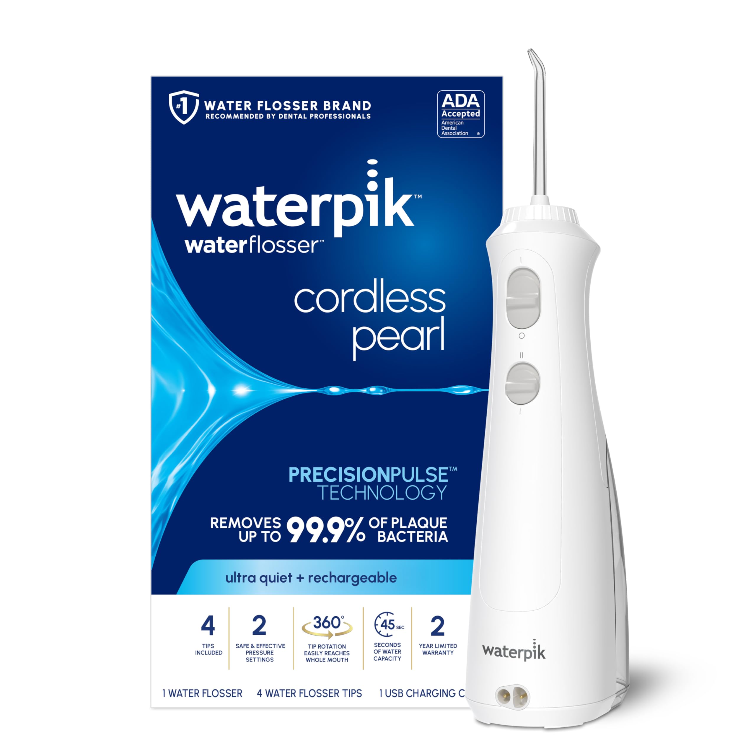 Waterpik Cordless Water Flosser - Portable & Rechargeable

