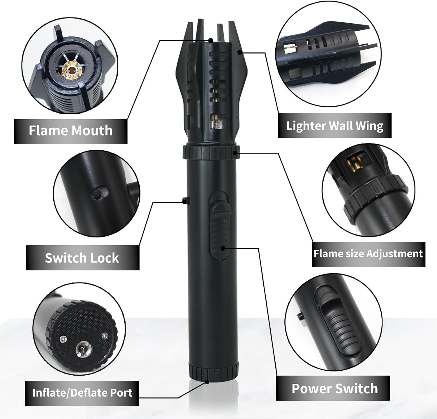 Jet Torch Lighter with Safety Lock | Refillable Butane

