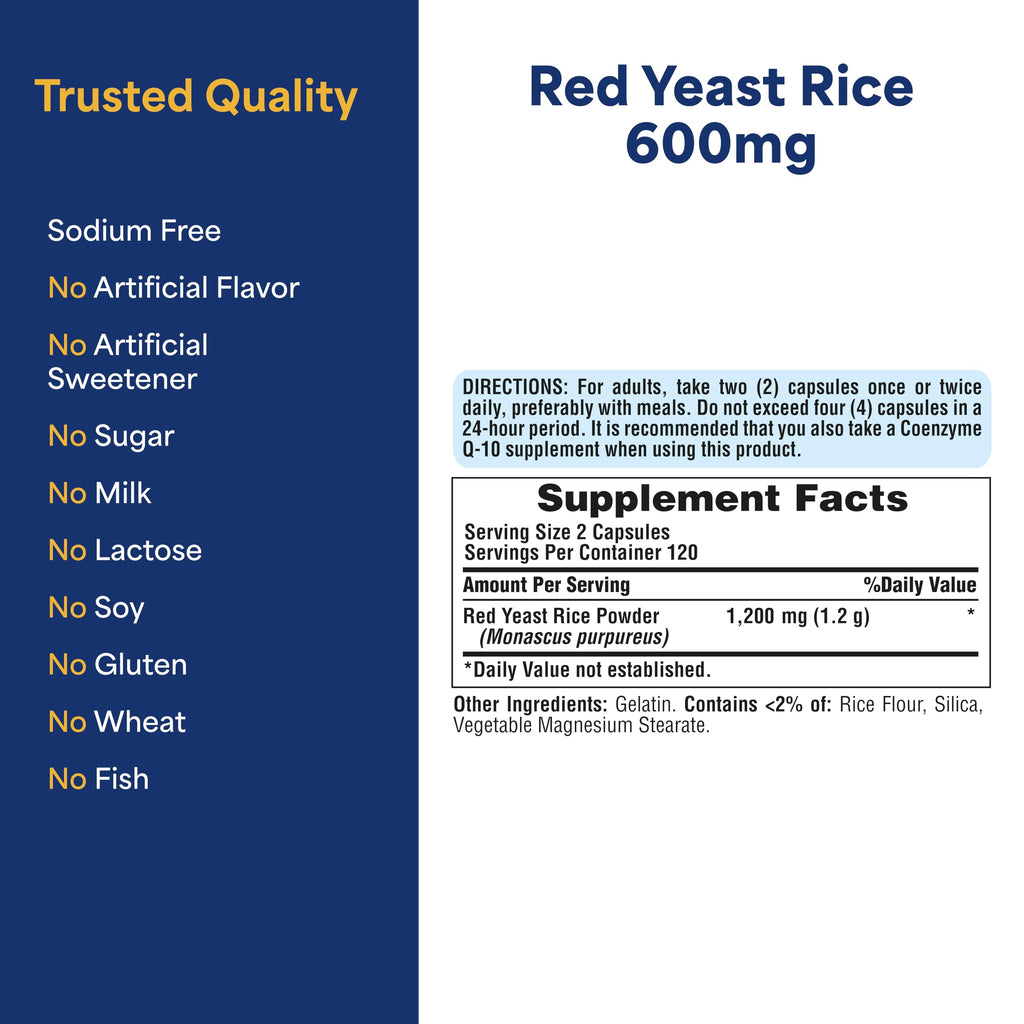 Red Yeast Rice Puritan's Pride Doctors Trust Supplement

