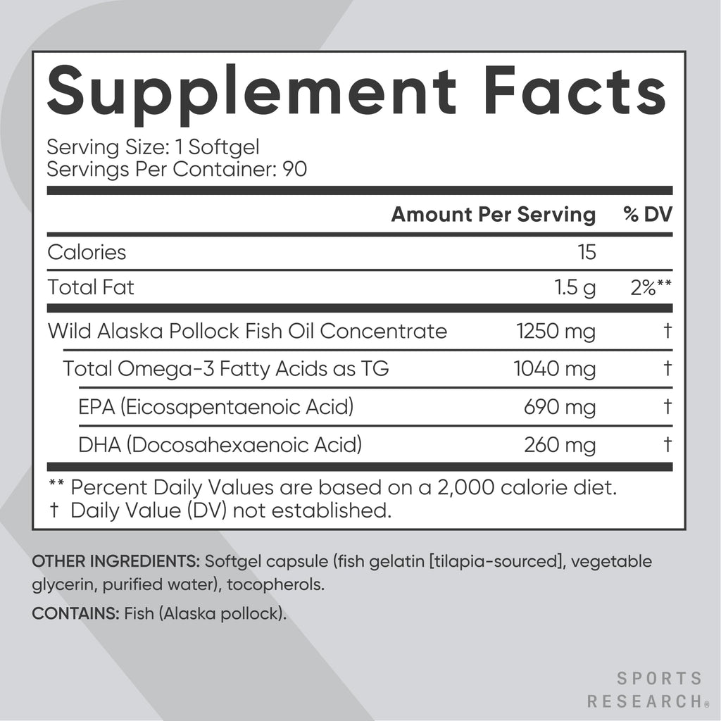 Sports Research Omega-3 Fish Oil Triple Strength

