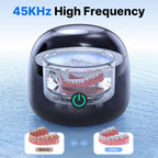 CXRUY Ultrasonic Retainer Cleaner - 45KHz Dental Cleaner

