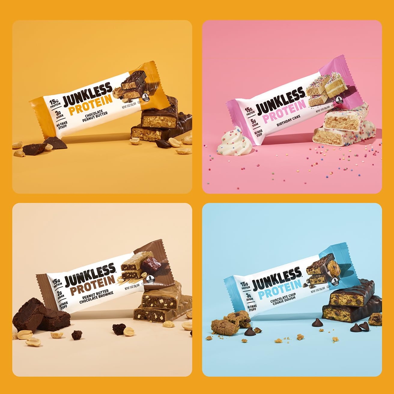 JUNKLESS Protein Bars Assortment – Gluten Free

