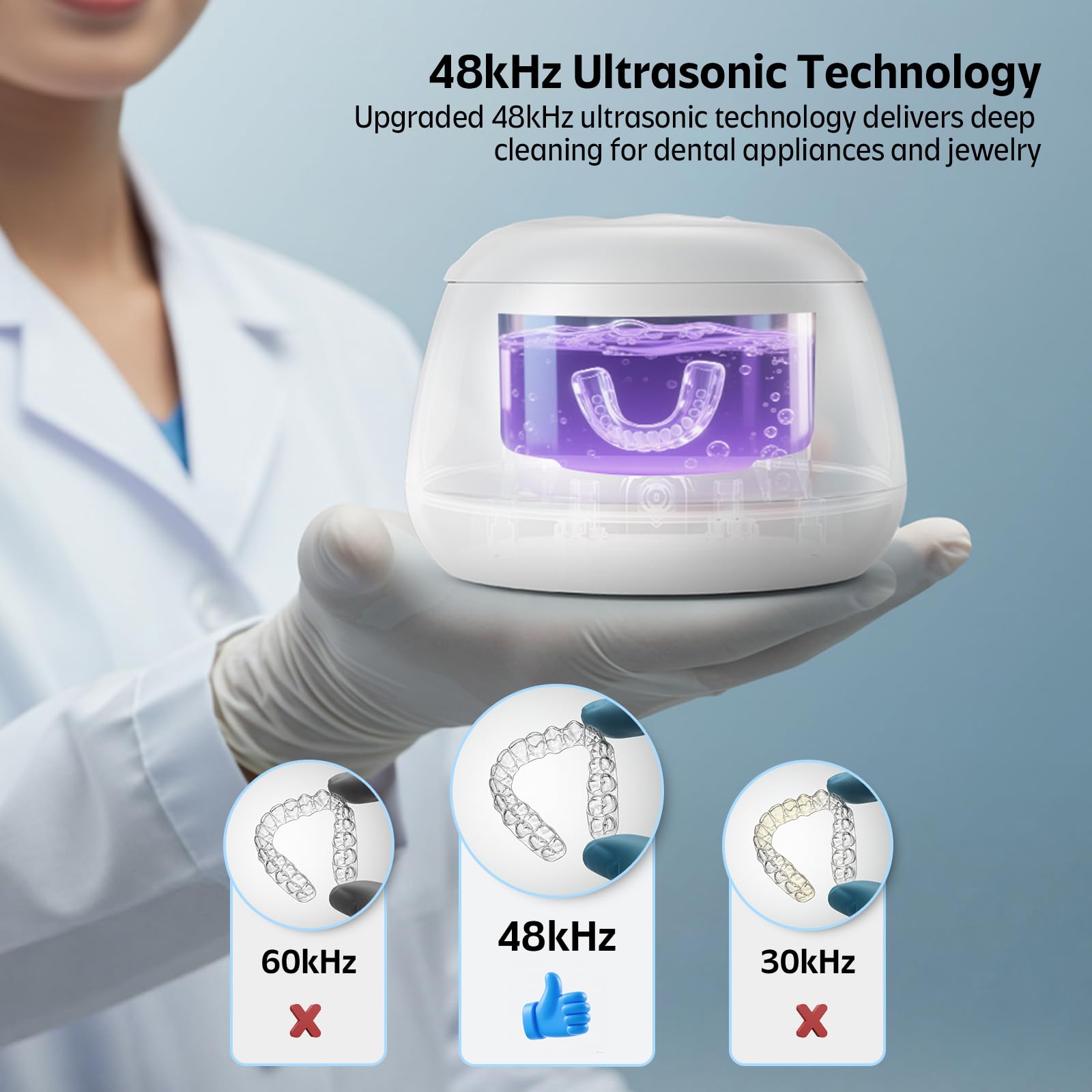 Ultrasonic Retainer Cleaner Pod for Aligners & Trays

