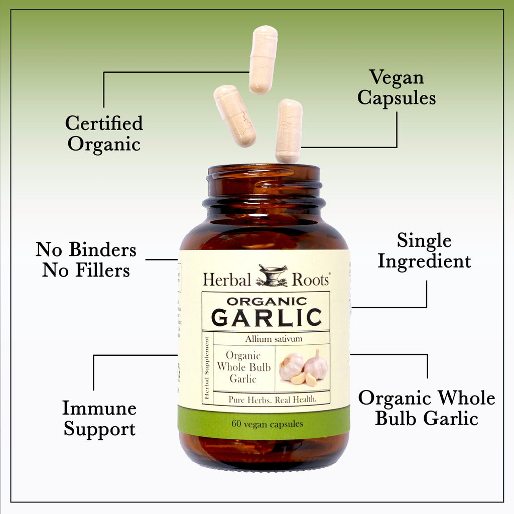 Herbal Roots Garlic Pills for Immune Support

