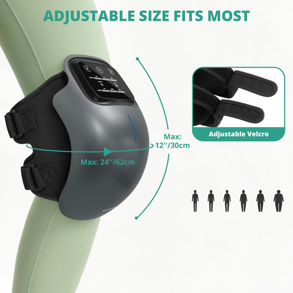 Medcursor Knee Massager with Heat Cordless 3-Mode Massage

