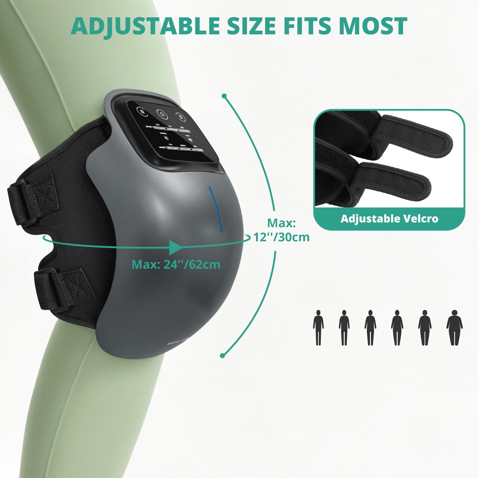Medcursor Knee Massager with Heat Cordless 3-Mode Massage

