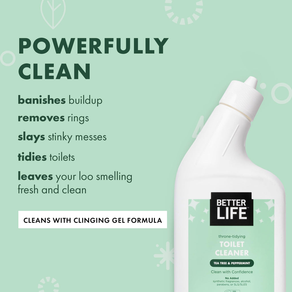 Better Life Toilet Bowl Cleaner Gel Tea Tree Peppermint

