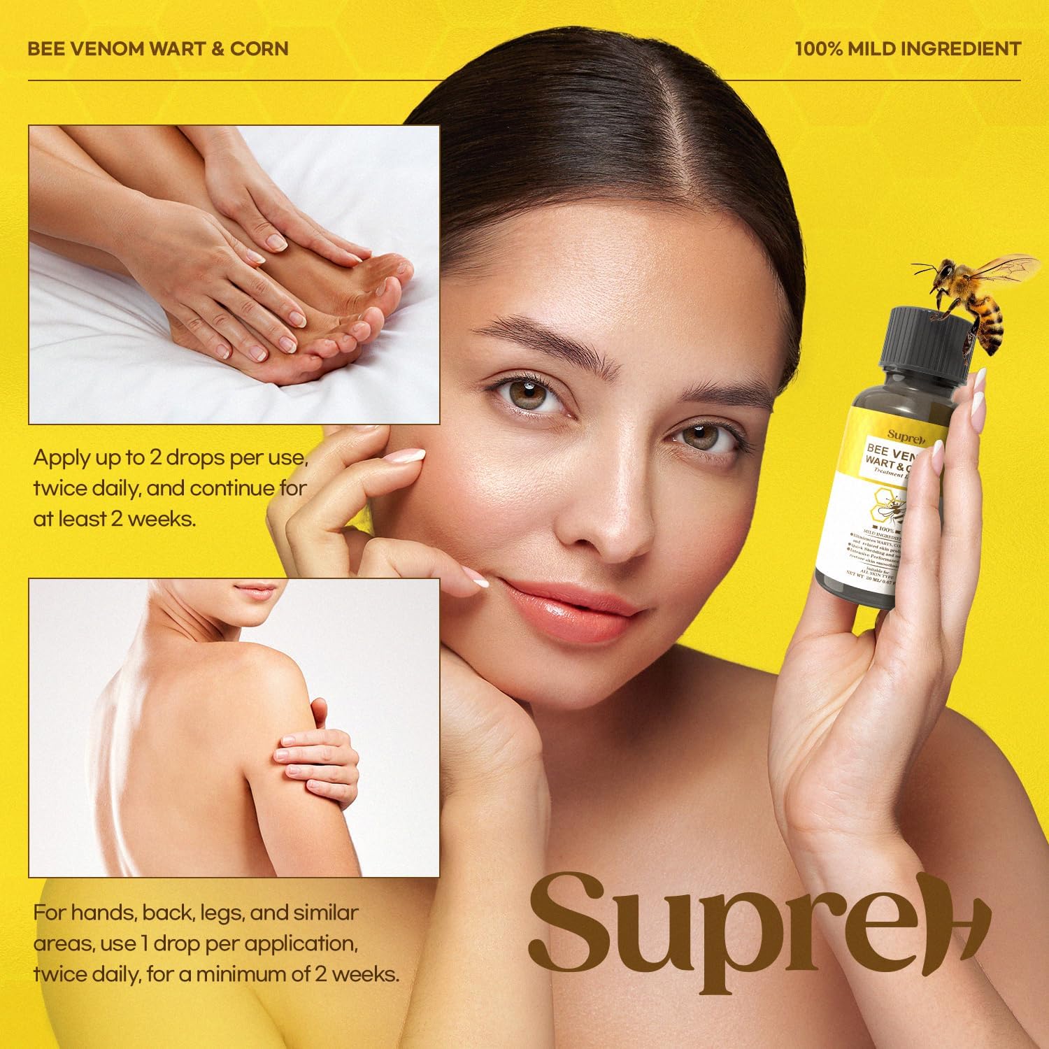 SupreH Bee Venom Wart Remover with Salicylic Acid

