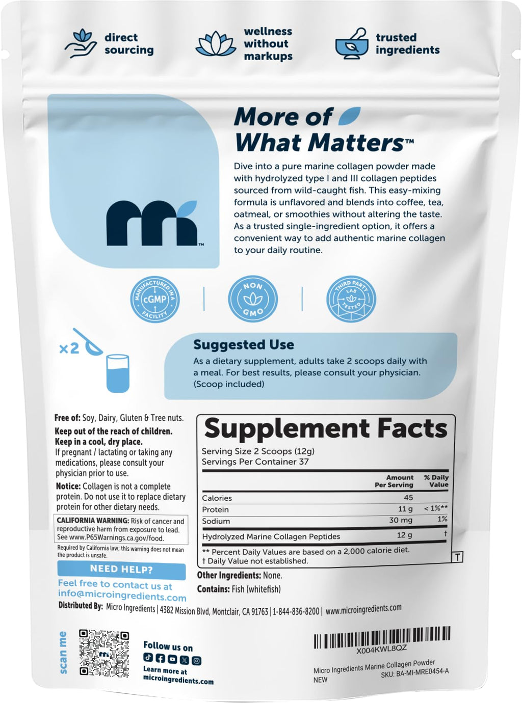 Marine Collagen Protein Powder by Micro Ingredients

