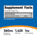 Nutricost Potassium Chloride Powder 1kg - Gluten Free

