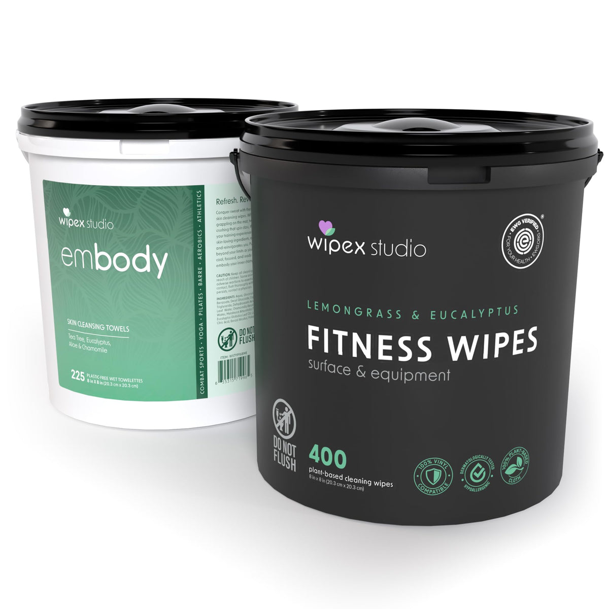 Wipex Yoga Mat Cleaner Wipes – Plant-Based Gym Cleaning Wipes