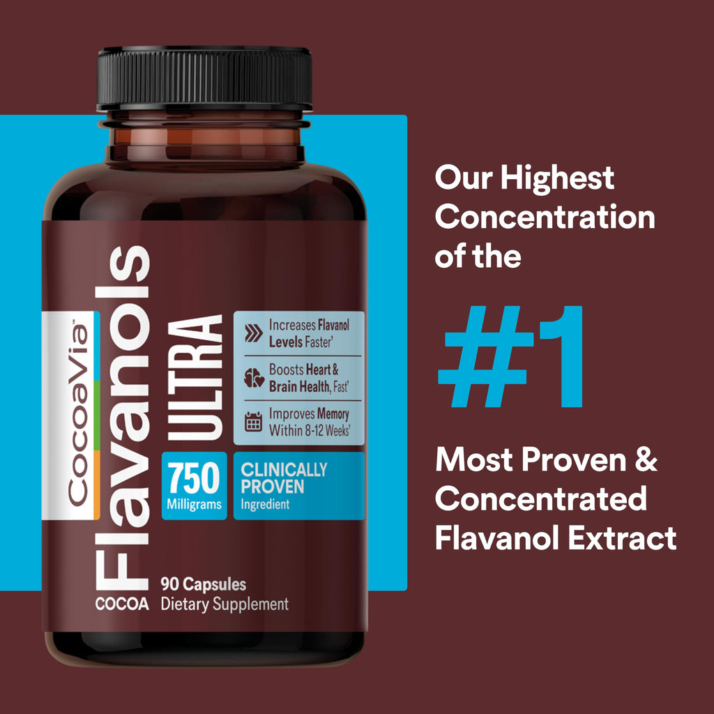 CocoaVia Ultra Cocoa Flavanols | Heart & Brain Health

