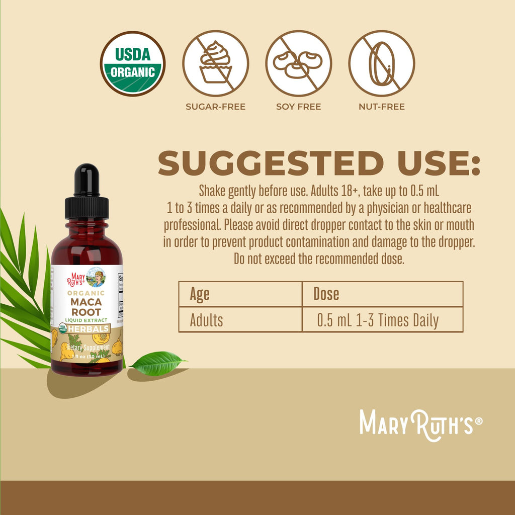 MaryRuth's Maca Root Liquid Drops Dietary Supplement

