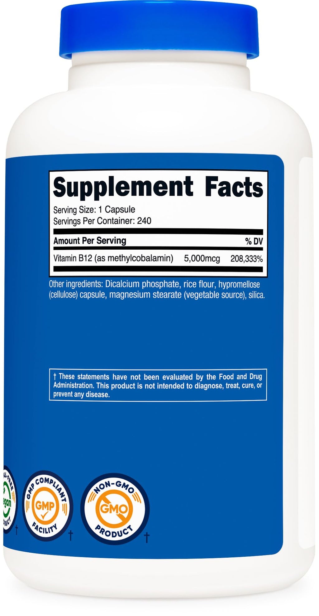 Nutricost Vitamin B12 5000mcg | Methylcobalamin Veggie Caps

