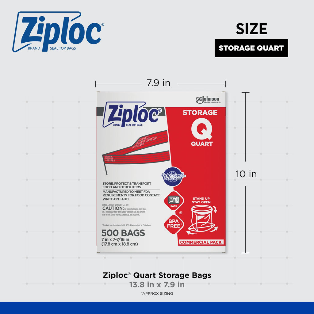Ziploc Storage Bags with Double Zipper Seal - SC Johnson Pro

