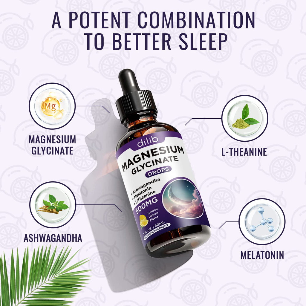 Magnesium Glycinate Liquid Drops with Ashwagandha L-Theanine

