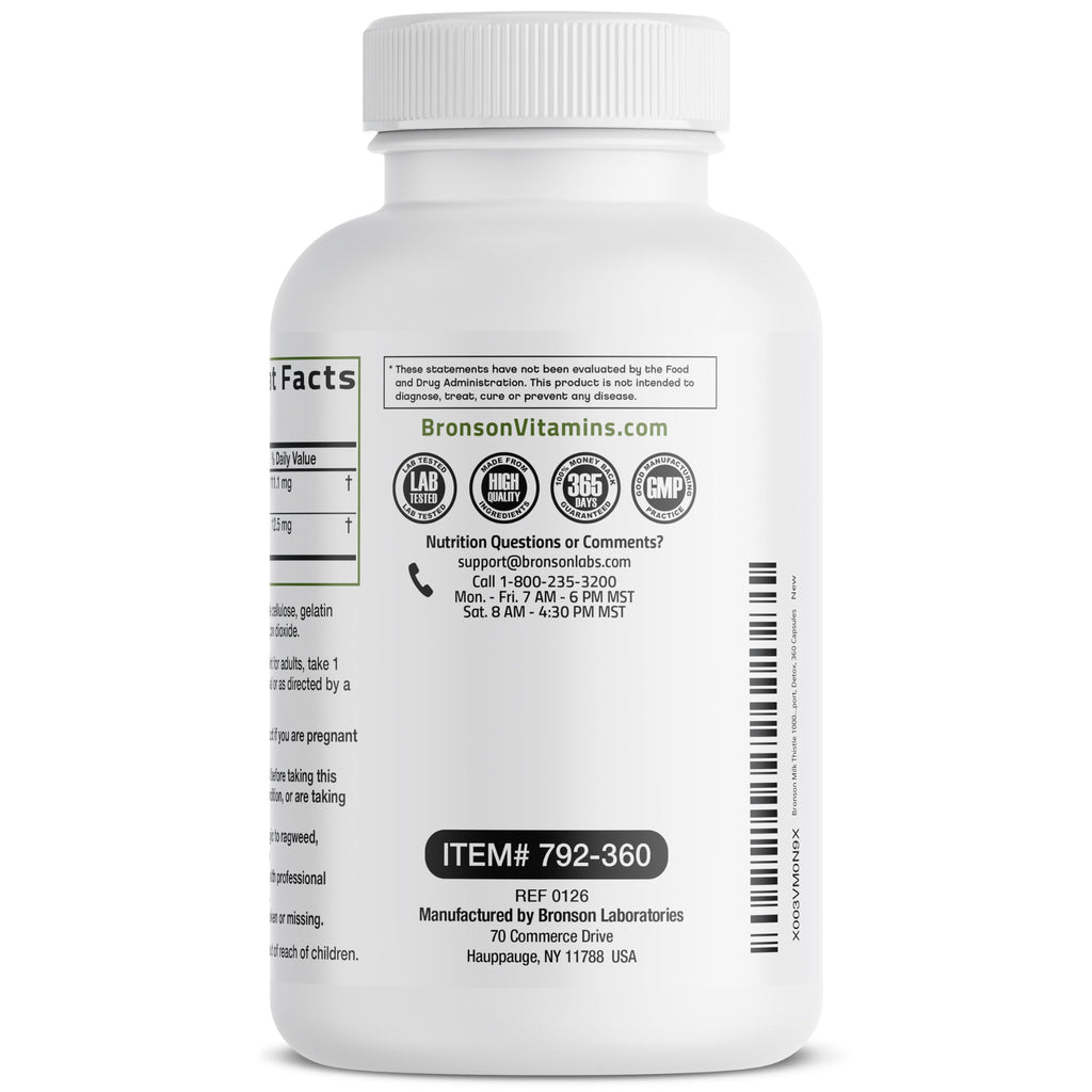 Bronson Milk Thistle Liver Support Capsules

