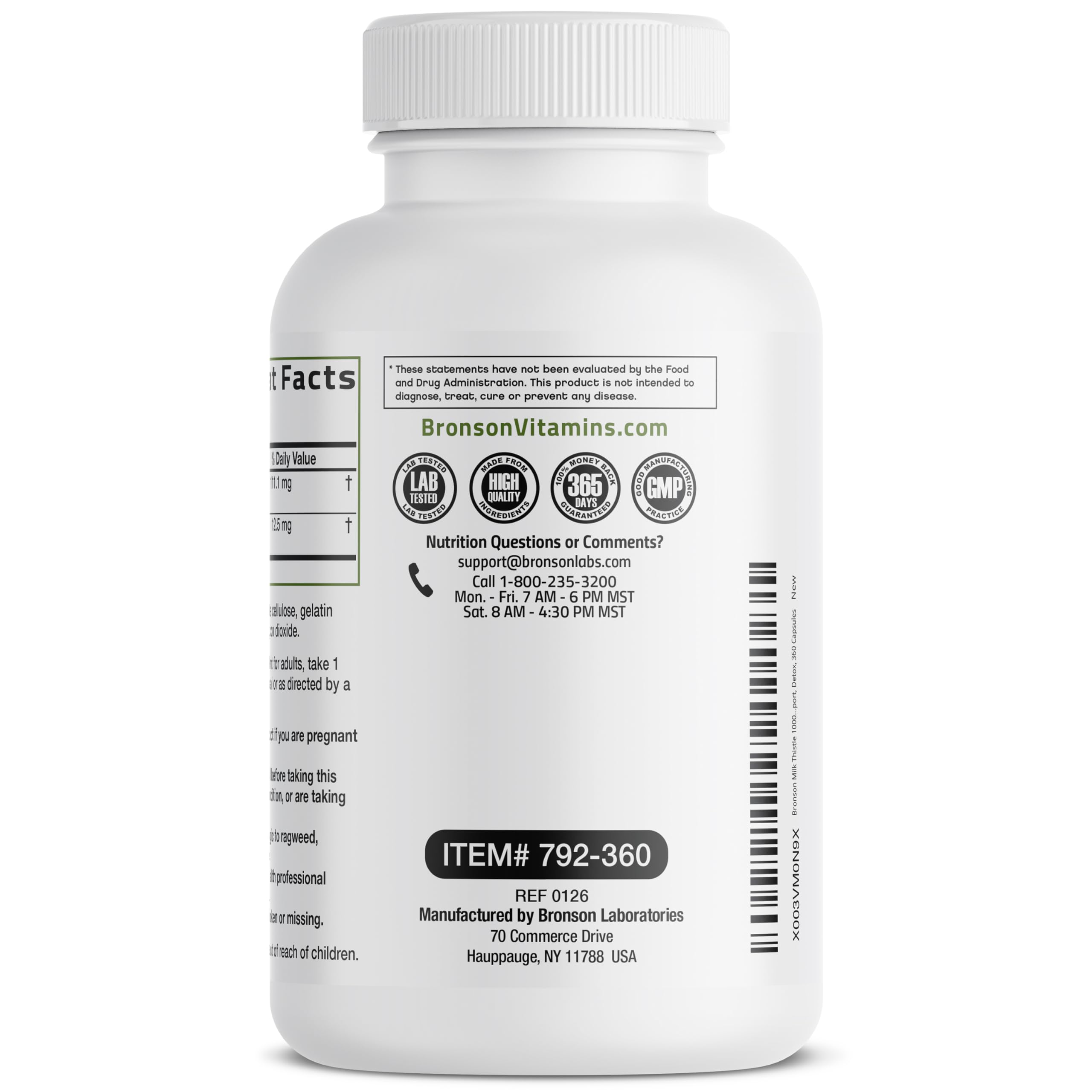 Bronson Milk Thistle Liver Support Capsules

