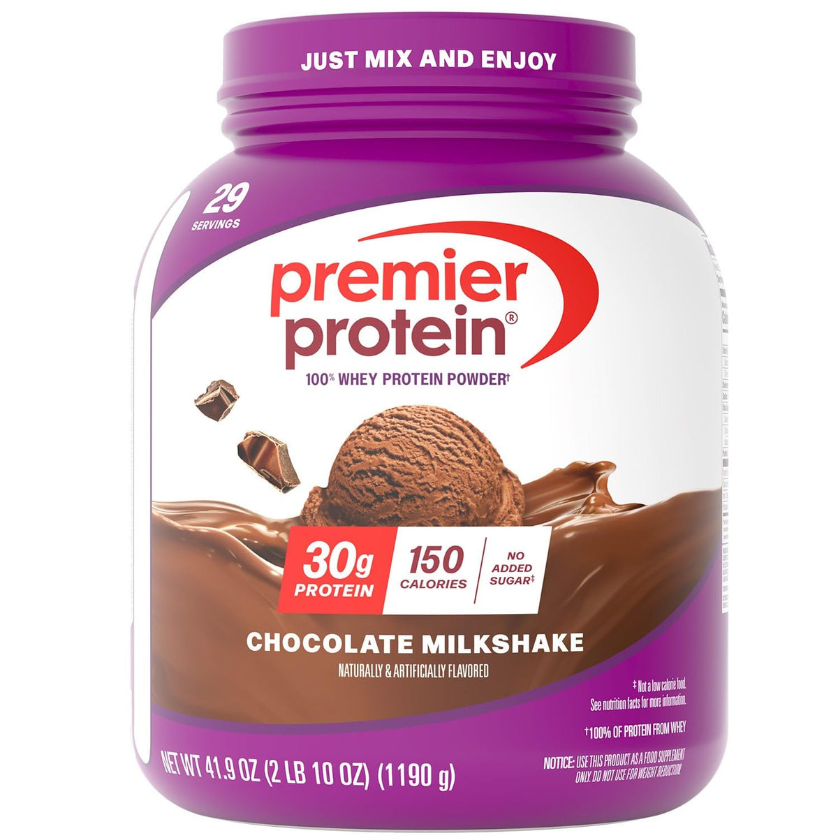 Premier Protein Powder 30g Protein, No Added Sugar, 100% Whey, Keto Friendly