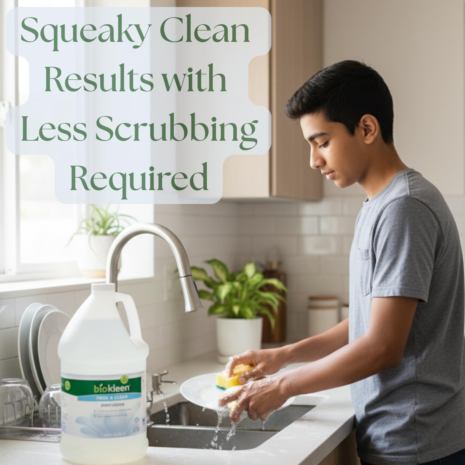 Biokleen Dish Soap - Plant-Based Non-Toxic Dish Liquid

