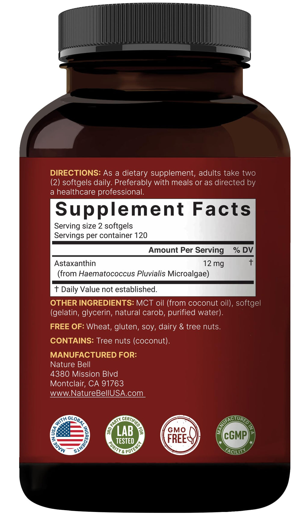 NatureBell Astaxanthin Supplement | Antioxidant Support

