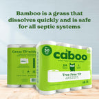 Caboo Tree Free Bamboo Toilet Paper 2-Ply Septic Safe

