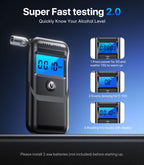 Breathalyzer Alcohol Tester with LCD Display - Portable

