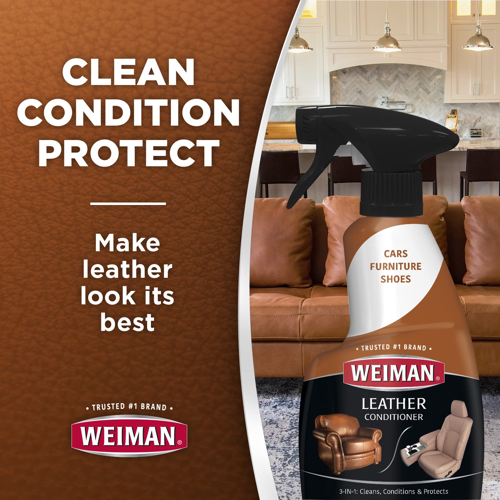 Weiman Leather Cleaner & Conditioner for Finished Leather

