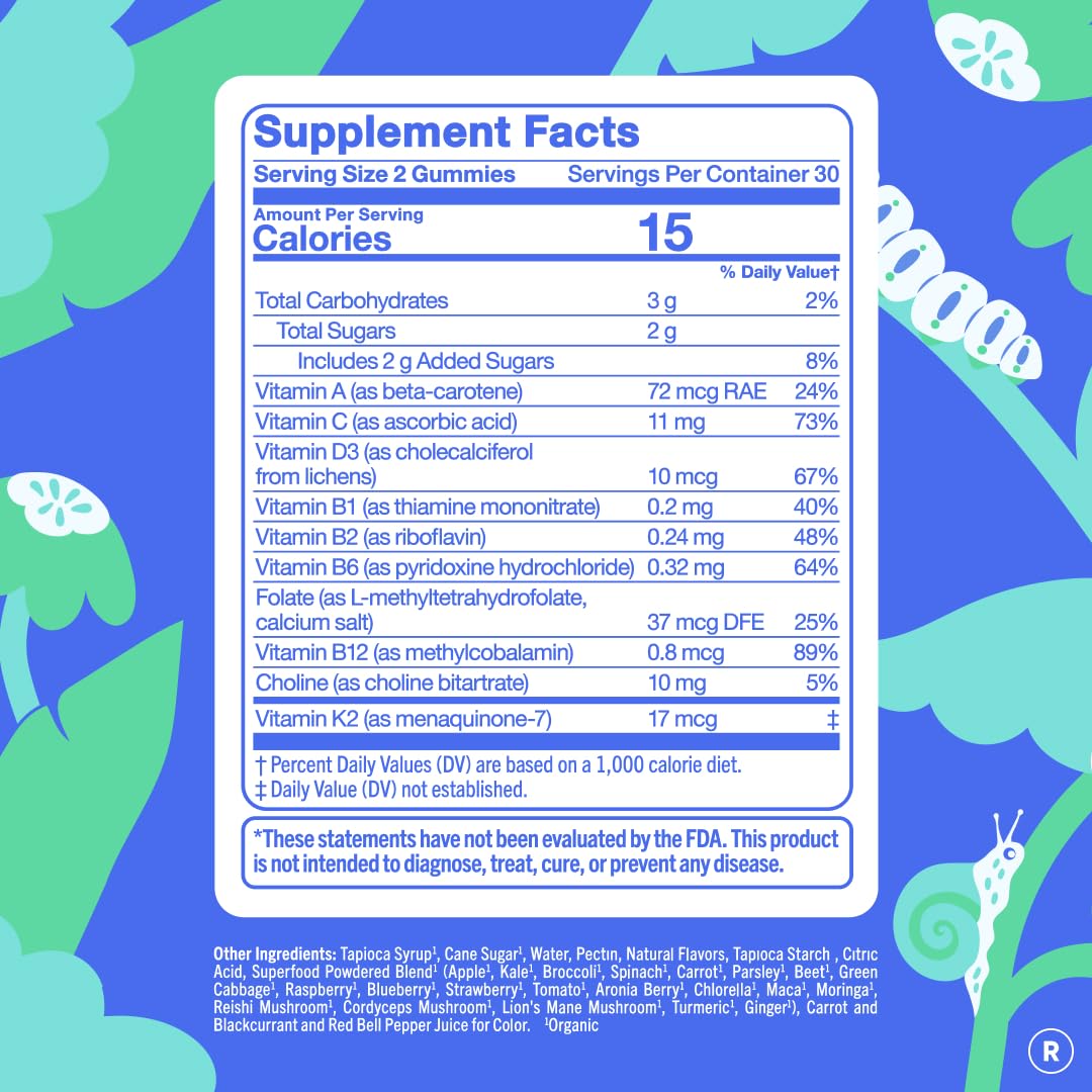 Toddler Multivitamin Gummies with Choline | Clean Label Nutrition

