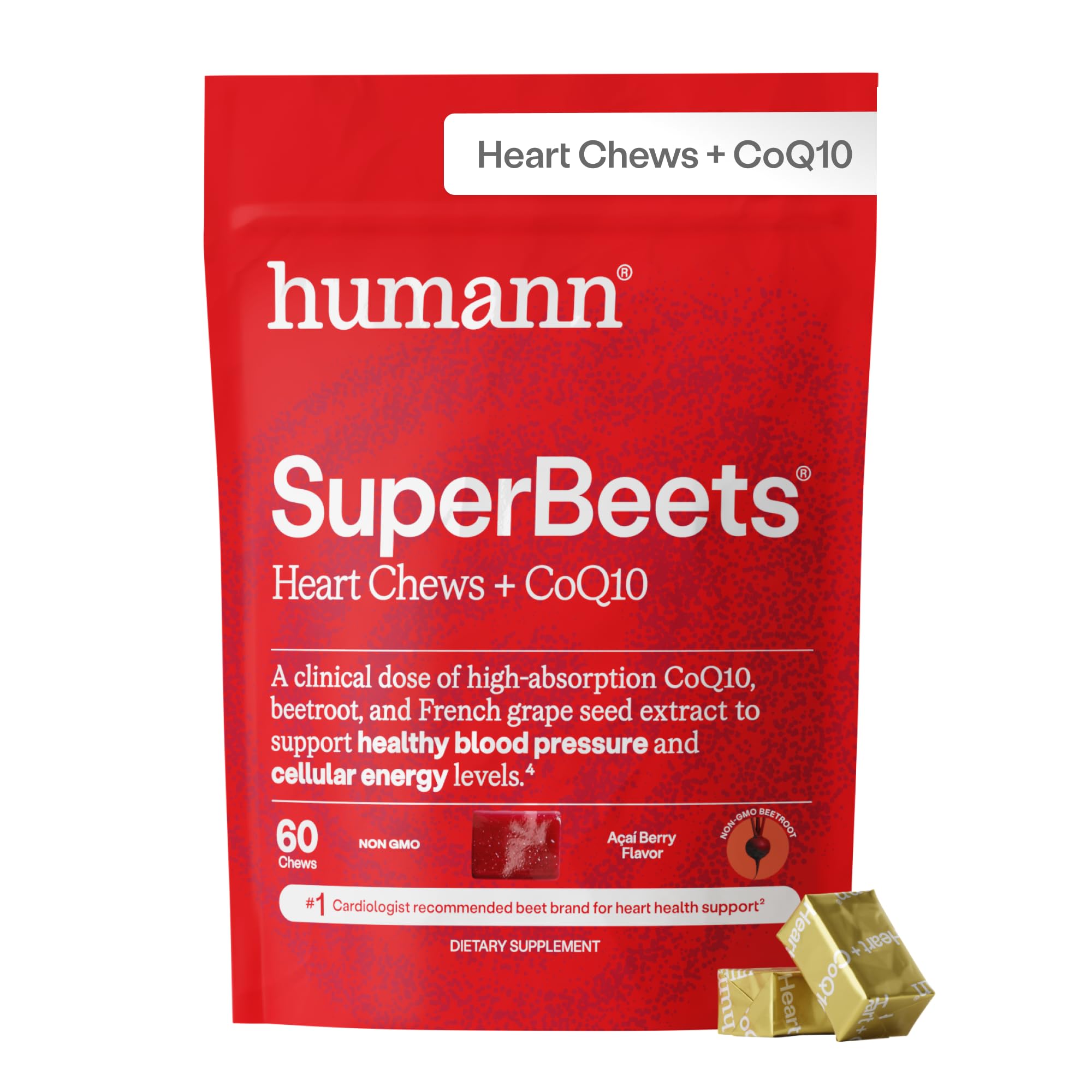 HumanN SuperBeets Triple-action Heart Chews with CoQ10

