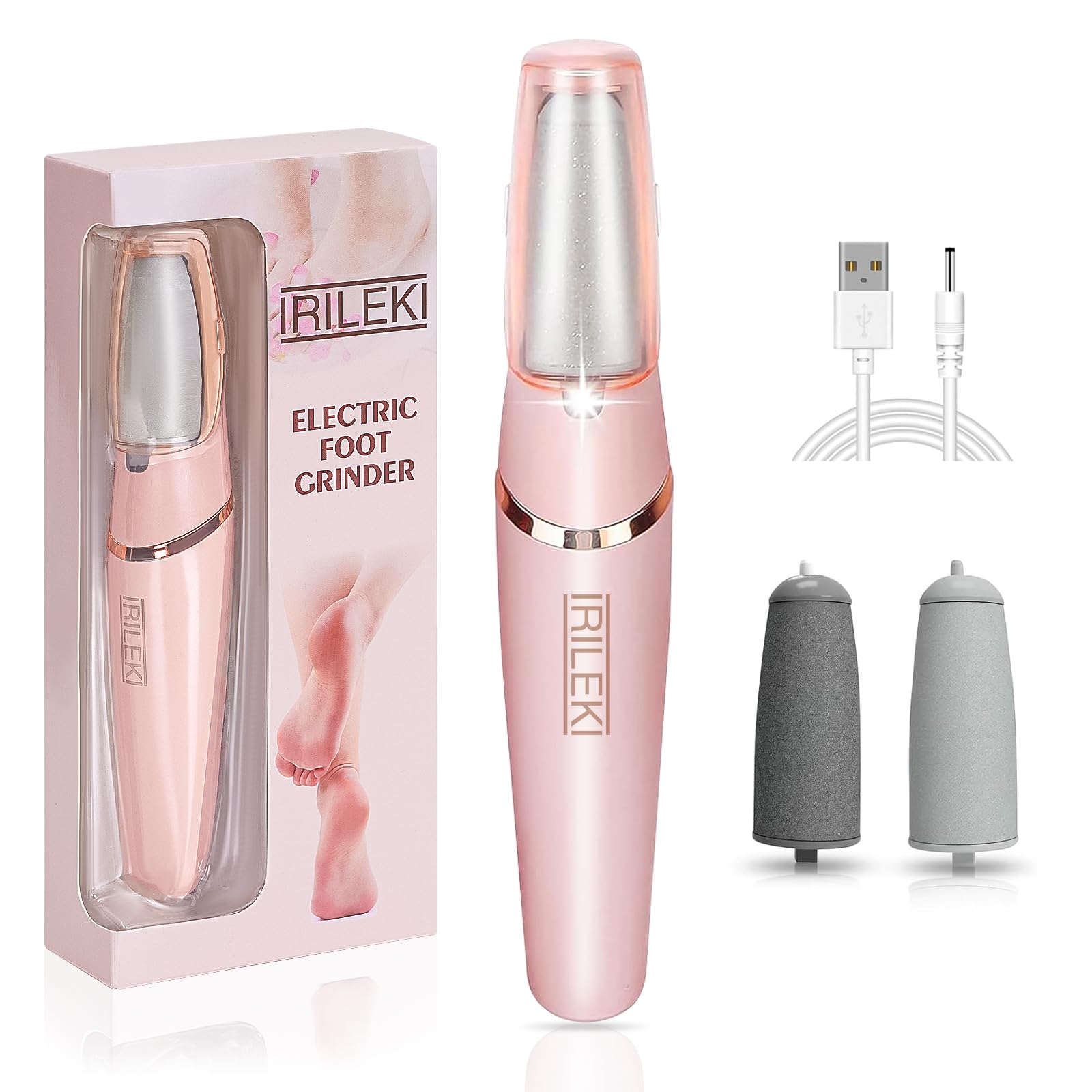 Electric Foot Callus Remover with Two Rollers | Rechargeable

