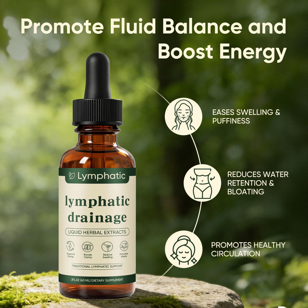 Lymphatic Drainage Drops for Bloat Relief | Vegan & Alcohol-Free

