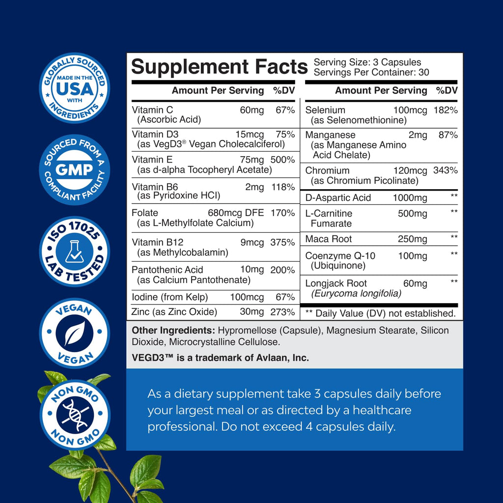 Male Fertility Supplement with CoQ10 & Maca


