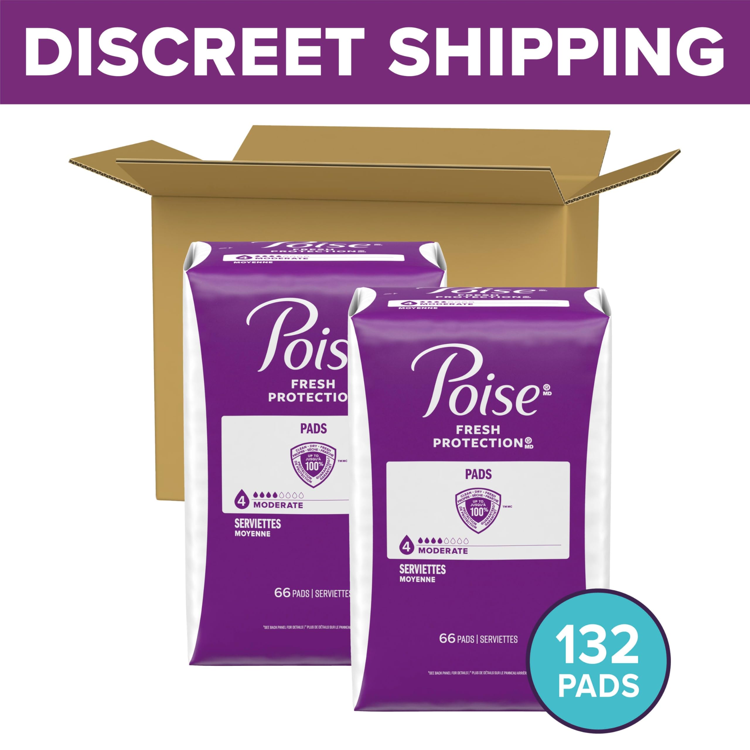 Poise Incontinence Pads - Dryness & Odor Control

