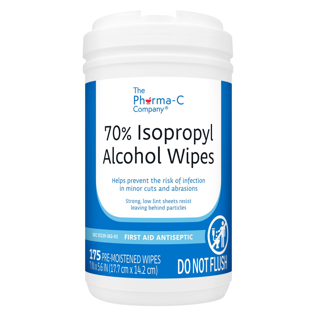 Pharma-C 70% Isopropyl Alcohol Wipes | Antiseptic Wound Care


