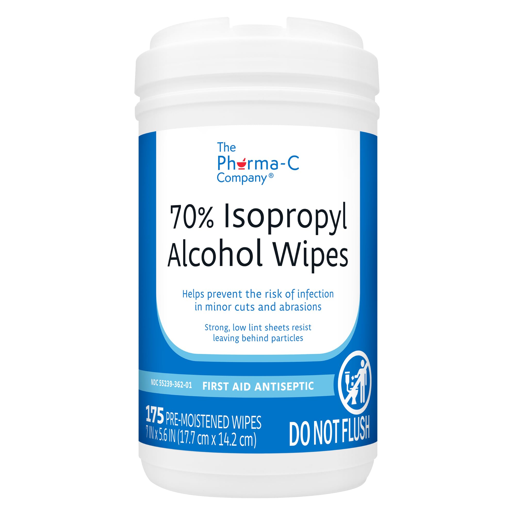 Pharma-C 70% Isopropyl Alcohol Wipes | Antiseptic Wound Care


