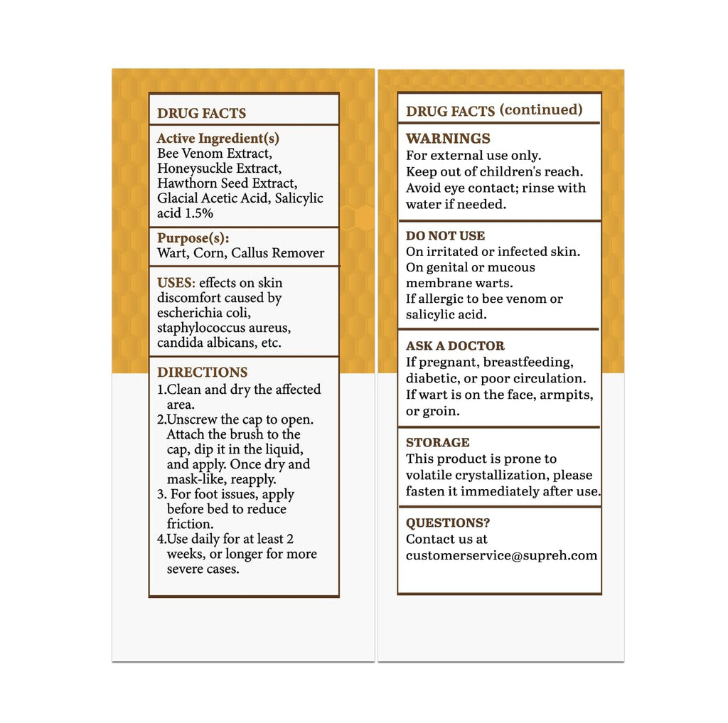 SupreH Bee Venom Wart Remover with Salicylic Acid

