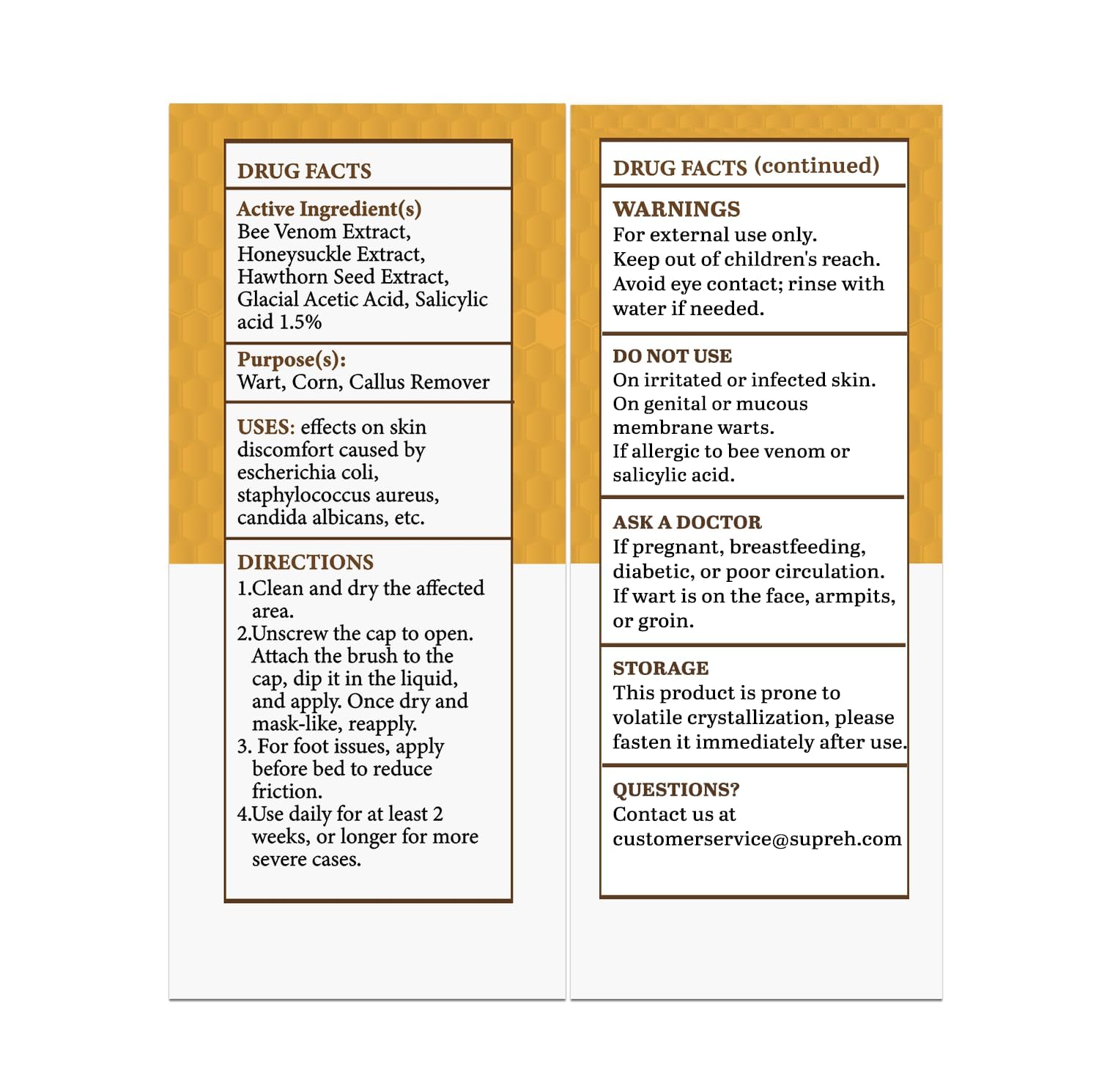 SupreH Bee Venom Wart Remover with Salicylic Acid

