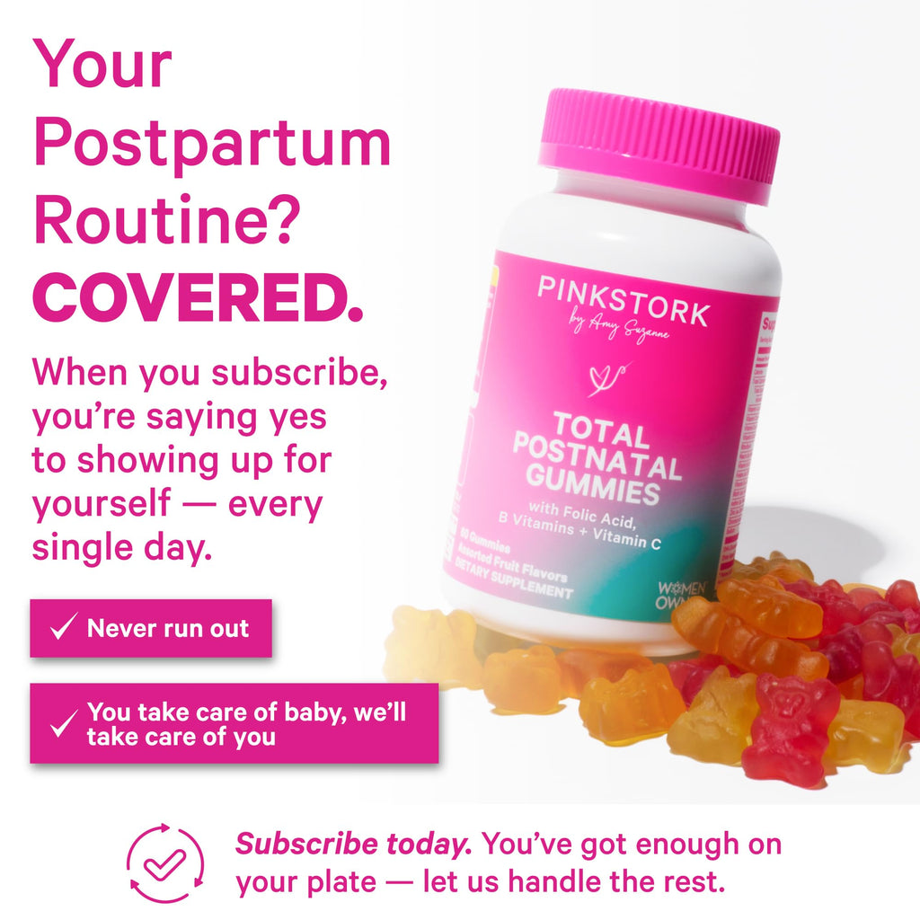 Pink Stork Postnatal Vitamin Gummies | Recovery & Lactation


