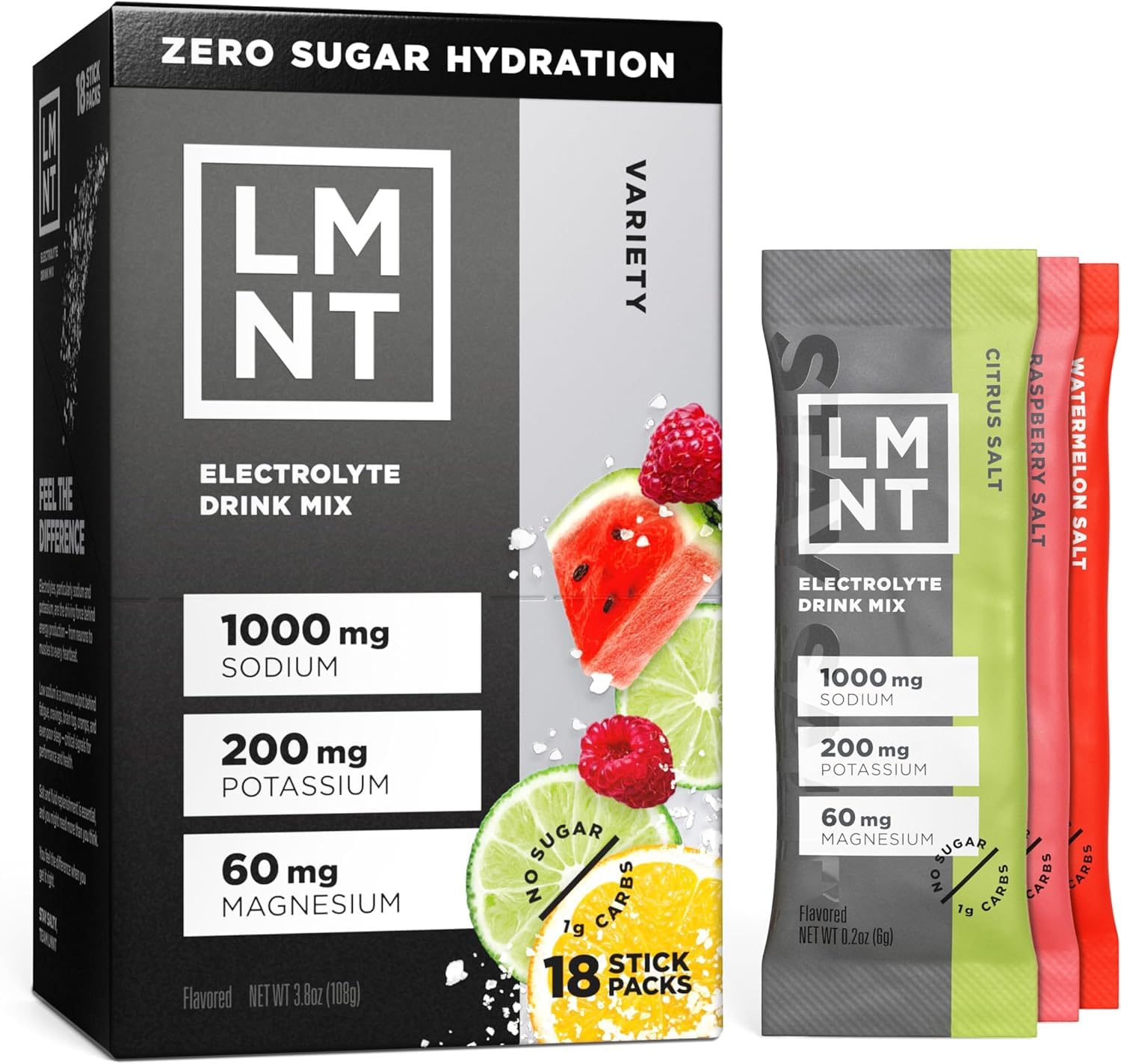 LMNT Zero Sugar Electrolyte Drink Mix