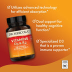 Dr. Mercola D3 & K2 Vitamin for Immune & Bone Support

