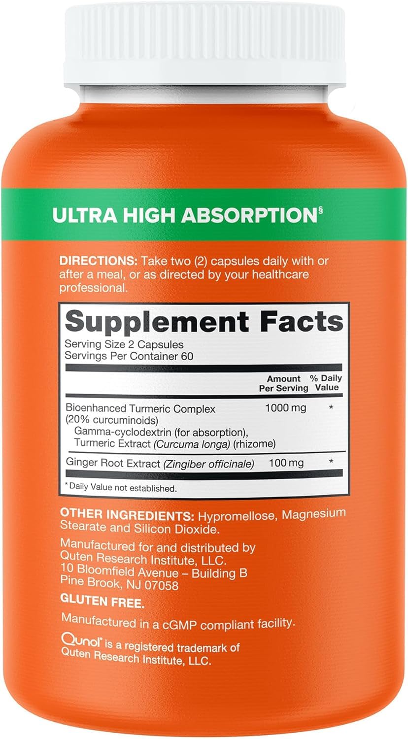 Qunol Turmeric & Ginger Capsules Ultra High Absorption

