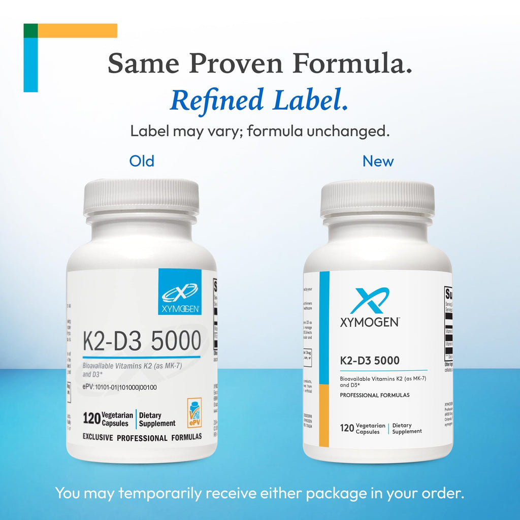 Vitamin D3 K2 XYMOGEN 5000 Supplement for Immune Support

