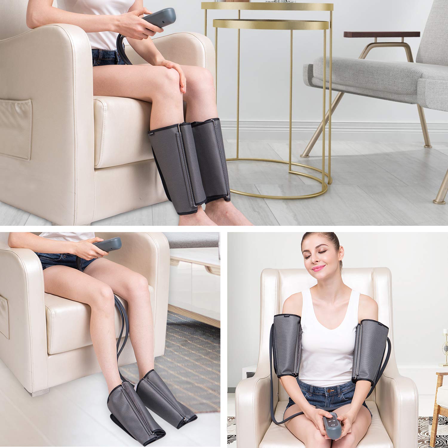 QUINEAR Air Compression Leg Massager - Circulation Relief

