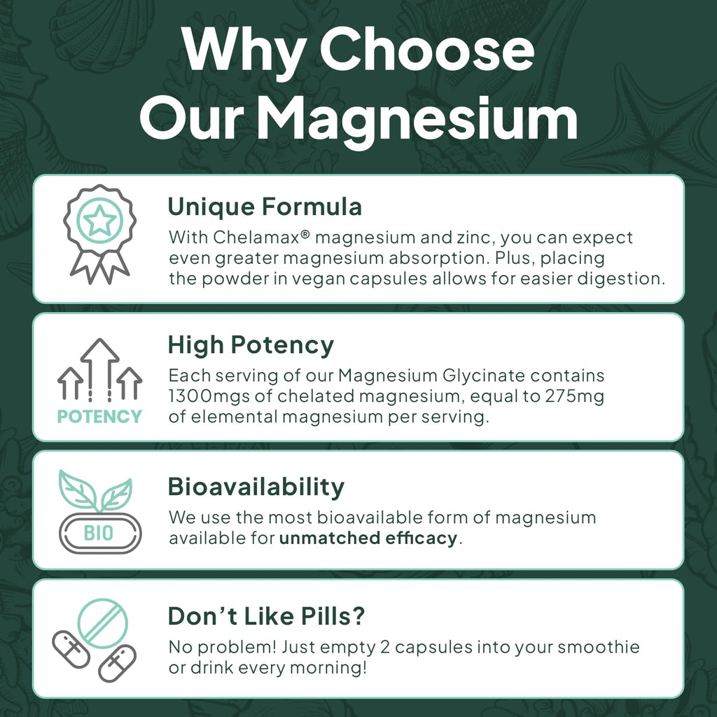 Organics Ocean Magnesium Glycinate with Zinc | Sleep Support

