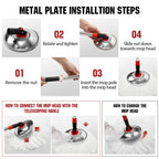 Spin Mop and Bucket Wringer System – 3 Microfiber Heads

