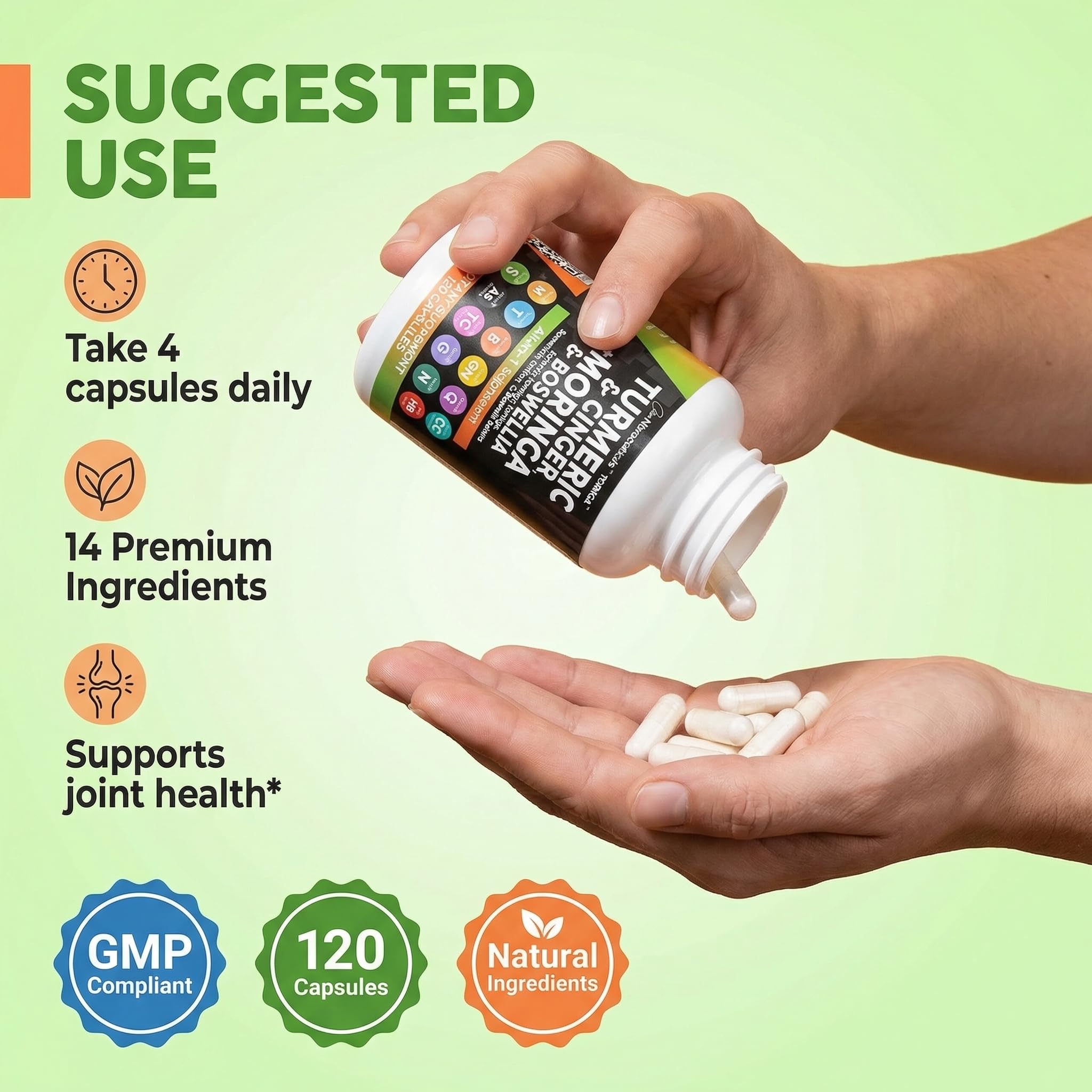 Clean Nutra All-in-One Turmeric Moringa Supplement

