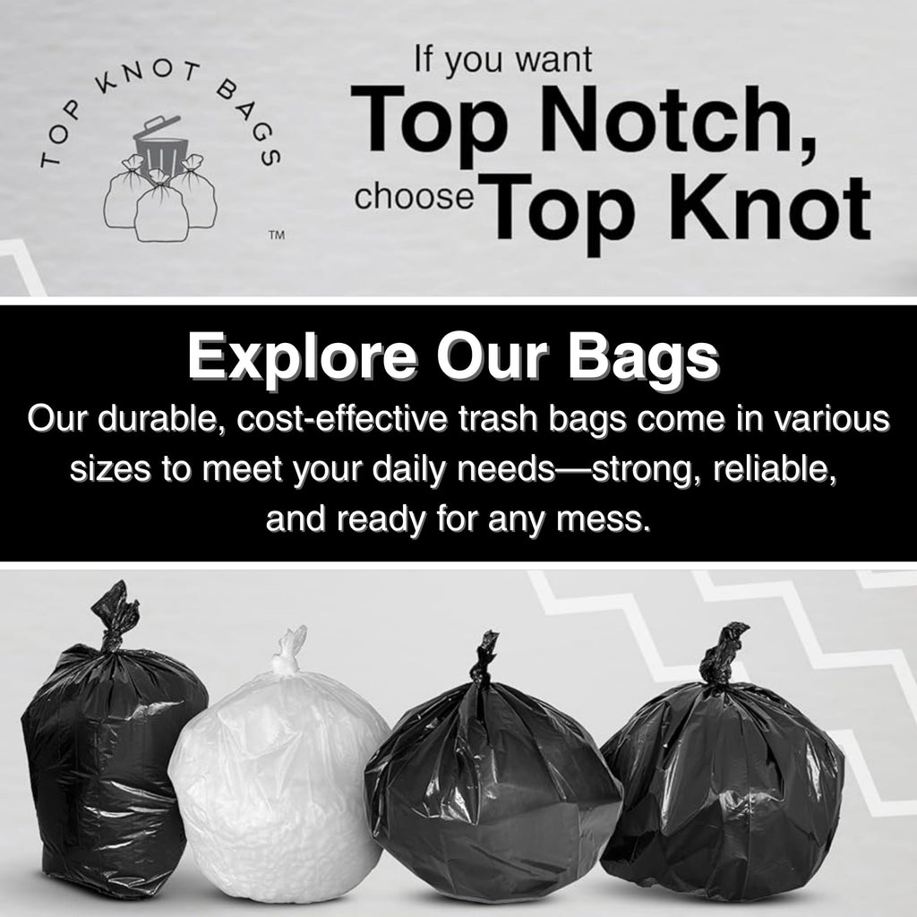 Top Knot Bags Trash Bags Star-Sealed Bottom

